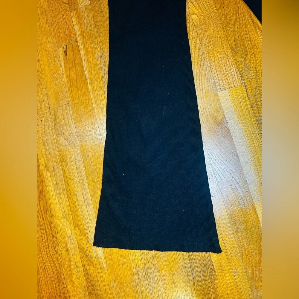 Gilly Hicks Black Ribbed Knit Pants
